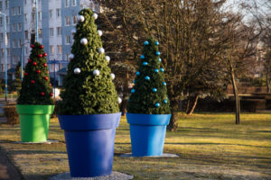 Weihnachtsüberzüge für Städte