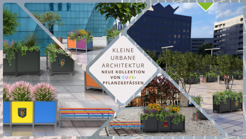 Kleine urbane Architektur. Neue Kollektion von Cube-Pflanzgefäßen